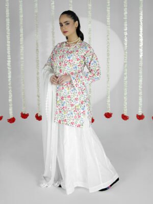 Floral Drift 3 Piece Printed Suit