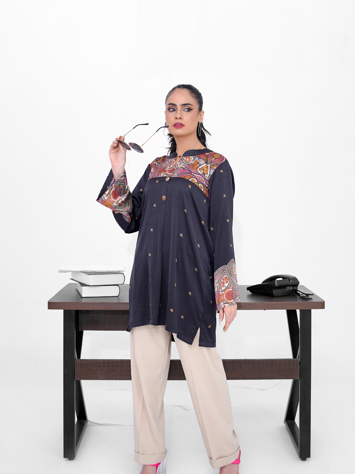 Midnight Regal 2 Piece Silk Set