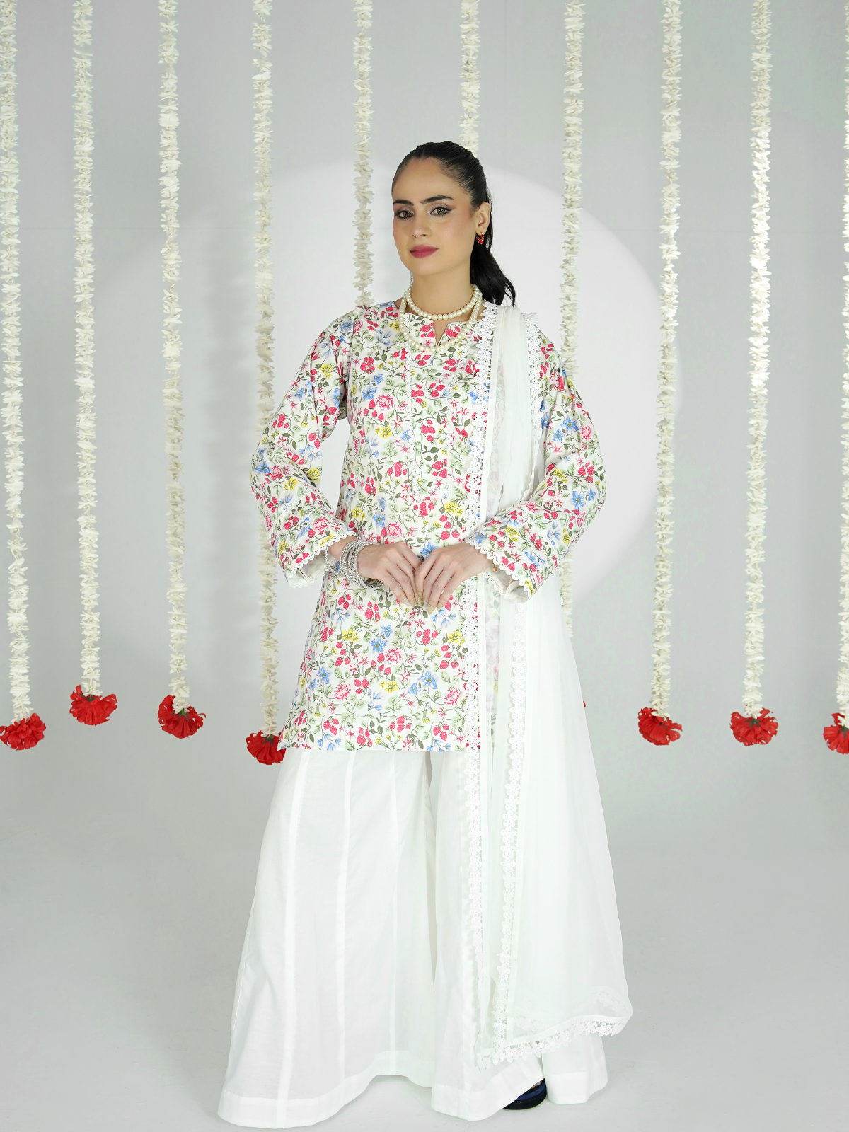 Floral Drift 3 Piece Printed Suit