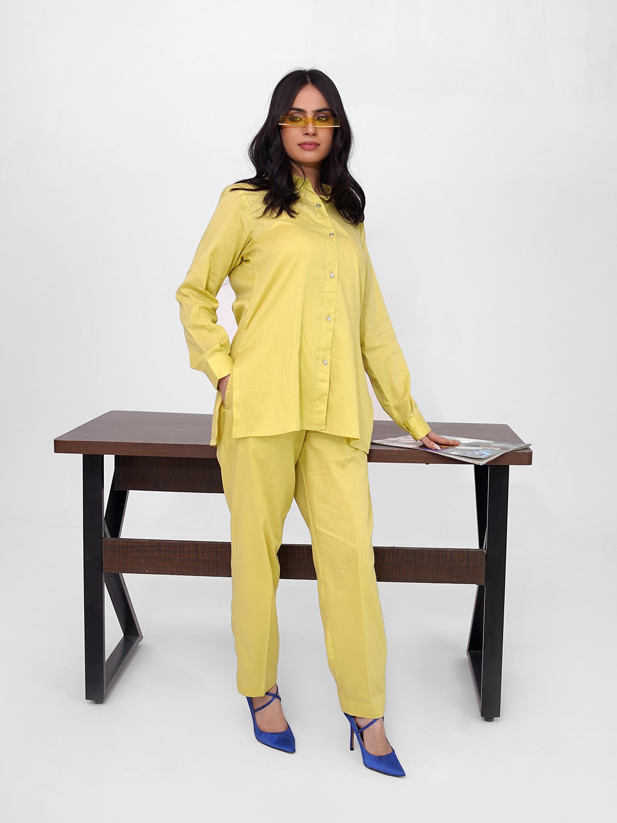 Lime Shift 2 Piece Work Set